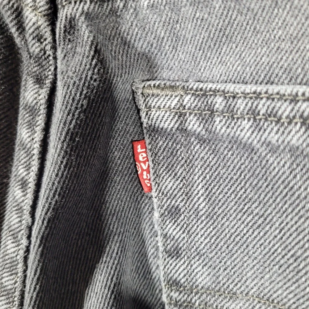 Levi's 505 Jeans Mens 33x34 (Fits 32x31) Black Regular Fit Straight Leg Faded